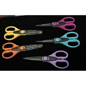 Lot Of 5 Kraft Edgers Craft Scissors For Designs And Borders Scrapbooking